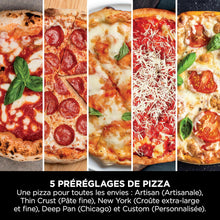 Load image into Gallery viewer, Ninja Woodfire Four à pizza extérieur électrique 8-en-1, rotissoire &amp; fumoir barbecue avec grille, plaque pro-heat, pierre à pizza, granulés de bois et pelle, 6 réglages, orange foncé OO101EU
