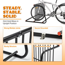 Load image into Gallery viewer, AECOJOY Commercial Floor Bike Rack Stand, 10-Bike Capacity Dual Sided Bicycle Storage Stand Floor Parking Stand