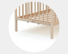 Load image into Gallery viewer, WEBABY - Lit bébé pliant 60x120cm Blanc | Bois massif | Dès la naissance |Confort de sommeil | Sommier à lattes | Compact | Transportable | Pliable |Gain de place | Lit de voyage