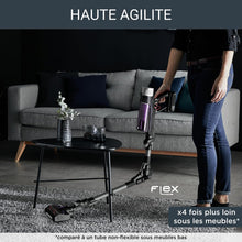 Load image into Gallery viewer, Rowenta X-Force Flex 9.60 Allergie Aspirateur balai sans fil, Filtration Anti-Allergènes, Puissant 100AW, Ultra Léger, Autonomie 45min RH2038WO, Noir / Violet