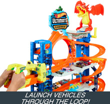 Load image into Gallery viewer, Hot Wheels City Ultimate Garage Playset with 2 Die - Cast Cars, Toy Storage for 50+ Cars