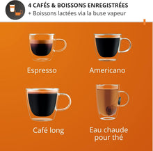 Load image into Gallery viewer, Krups Virtuoso+, Machine expresso, Machine a cafe à pompe, expresso machine a cafe moulu ou dosettes, 15 bars, Inox, Buse vapeur, Espresso et cappuccino, XP444G10