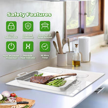 Load image into Gallery viewer, GIONIEN Plaque à Induction 4 Foyers 60cm Blanc,16Amp Plaque à Induction Encastrable,Table de cuisson électrique intégrée avec zone de pont, Table de cuisson,2800W