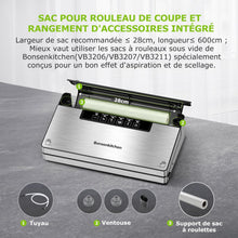 Load image into Gallery viewer, Bonsenkitchen Food Vacuum Sealer Machine, 5 Modes-8L/min, Globefish Technology for Continuous Work at High Speed, Includes 100 Vacuum Bags and 1 Roll Bag