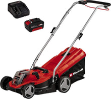 Load image into Gallery viewer, Einhell Tondeuse à gazon sans fil GE-CM 18/33 Li Kit Power X-Change (18V, Largeur de Coupe 33cm, Surface conseillée 200 m²) Livré avec Batterie 4,0 Ah et Chargeur