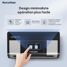 Load image into Gallery viewer, FRESKO Automatic Vacuum Sealer Machine, 140 Watts, Hands-Free Vacuum Machine, Dry/Wet Detection, 2 Roll Bag, Built-in Cutter and Bag Storage (AutoMax V8)