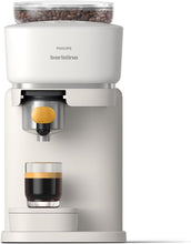 Load image into Gallery viewer, Philips Baristina Machine à expresso - Un véritable expresso, en toute simplicité - Compacte - 16 bars de pression - Broyeur intégré - Machine blanche avec porte-filtre blanc (BAR300/00)
