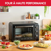 Load image into Gallery viewer, Moulinex Oven, 33 L, Rotating heat, Advanced convection, 6 cooking modes, Thermostat adjustable up to 240°C, Timer 120 min, Reversible grill, Silicone oven mitts, Optimo Black OX464811