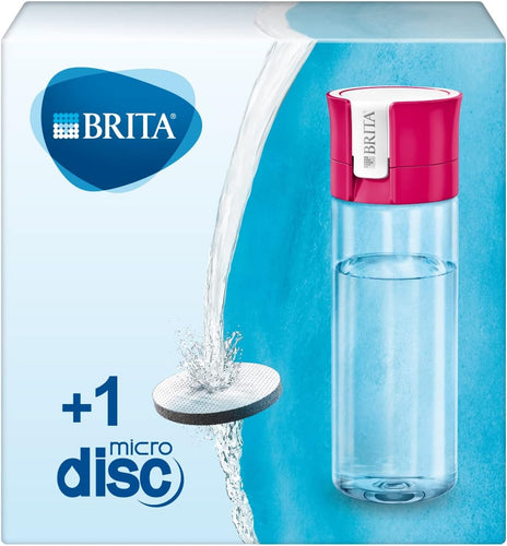 BRITA Blue clear filter bottle, reduces chlorine, lead and other organic impurities for purer tap water, BPA free, 1 MicroDisc filter included