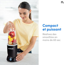 Load image into Gallery viewer, Nutribullet Pro 1200, Blender électrique, Broyeur, Smoothie Blender, Blender multifonctions, puissance 1200w, verres 700ml et 900ml, noir, NB120MB