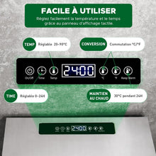 Load image into Gallery viewer, Kwasyo Food Dehydrator, 10 Trays • Desiccator with Timer (24H) • Fruit and Vegetable Dehydrator Adjustable Temperature (30 to 90°C) + 1 x Recipe Book