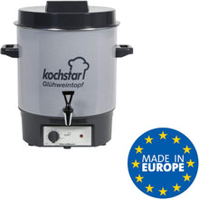 Load image into Gallery viewer, Kochstar K99104035 Electric Sterilizer with Thermostat and Tap 27 Litres 50 x 46.5 x 37 cm Grey