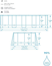 Load image into Gallery viewer, Bestway 56946 Piscine Power Steel™ Swim Vista ovale 488 x 305 x 107 cm motif rotin avec hublots, filtration à sable, échelle, bâche et diffuseur Chemconnect™