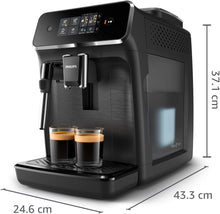 Load image into Gallery viewer, Philips Série 2200 Machine Expresso Automatique - 2 Boissons, Mousseur à Lait Classique, Écran Tactile, Broyeur Céramique, Aroma Seal, Noir Mat (EP2220/10)