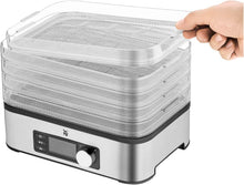 Load image into Gallery viewer, WMF KITCHENminis Dehydrator, 400 W, Stainless Steel, 5 Trays BPA Free, Programmable Dried Fruits, Vegetables, Dehydrated Mushrooms, Cereal Bars, Cromargan 0415250011