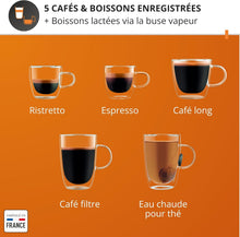 Load image into Gallery viewer, Krups Sensation C50, Machine à café grains, machine expresso, 5 boissons accès direct, Interface tactile, Facile à utiliser, Nettoyage automatique, Buse vapeur Cappuccino, Fabriqué en France EA910810