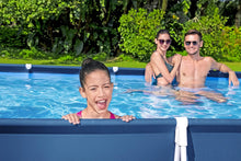 Load image into Gallery viewer, Bestway Steel Pro Frame Piscine carrée sans pompe en acier Bleu 400 x 211 x 81 cm bleu 56405