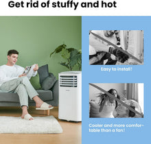 Load image into Gallery viewer, COMFEE' Climatiseur Mobile 9000 BTU/h 2,6kW, 3-EN-1 Refroidisseur Déshumidificateur Ventilateur, Fonction Follow me, Minuterie, Mode nuit, Pour salon et maison de 33㎡/88m³, MPPH-09CRN7, R290