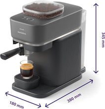 Load image into Gallery viewer, Philips Baristina Machine à expresso - Un véritable expresso, en toute simplicité - Compacte - 16 bars de pression - Broyeur intégré - Machine blanche avec porte-filtre blanc (BAR300/00)