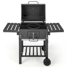 Load image into Gallery viewer, Barbecue à Charbon de Bois Portable avec 2 Tables d'Appoint Noir