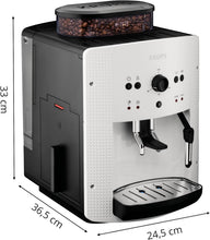 Load image into Gallery viewer, Krups Coffee Bean Machine, 1.7 L, 2 Cups Simultaneously, Automatic Cleaning, Steam Nozzle for Cappuccino, Espresso Maker, Essential Black YY8125FD