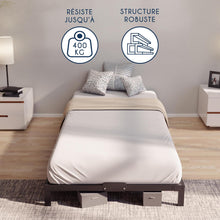 Load image into Gallery viewer, Dreamzie Cadre de Lit 160x200 avec Sommier - Sommier 160x200 avec Pieds - Hauteur de 35 cm - Structure Solide, Assemblage Facile et Espace de Rangement