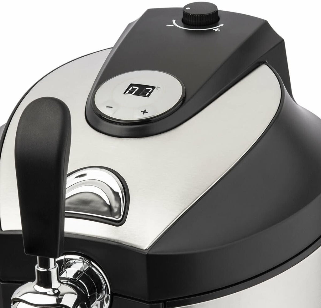 H.Koenig Tireuse à Bière compatible tous Fûts Universels Pressurisés de 5L Inox BW1778, Machine, Pompe, Pression domestique, Professionnelle, Universelle, Refroidissement intégré 4°C