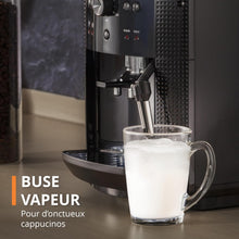 Load image into Gallery viewer, Krups Machine à café grain, 1,7 L, 2 tasses en simultané, Nettoyage automatique, Buse vapeur pour Cappuccino, Cafetière espresso, Essential noire YY8125FD, Noir