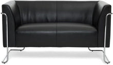 Load image into Gallery viewer, hjh OFFICE Canapé Lounge Curacao Similicuir Noir