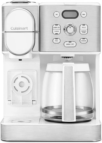 Cuisinart Cafetière, carafe en verre de 12 tasses, cafetière automatique chaude et glacée, machine à café à serveur unique, acier inoxydable noir, SS-16BKS