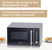 Load image into Gallery viewer, SEVERIN Four à micro-ondes 30 L, 2 500 W, avec fonction gril et chaleur tournante, avec 5 niveaux de puissance, 10 programmes automatiques, Inox/Noir, MW 7775