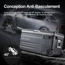Load image into Gallery viewer, AAOBOSI 45L Glacière à Compresseur, Glaciere Électrique -20℃ à 20℃, Frigo Camion APP&amp;Bouton Contrôle, 12/24V DC et 100-240V AC Glaciere Camping Pour Voiture, Camion, Bateau et Prise De Courant