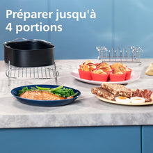 Load image into Gallery viewer, Philips Air Fryer 3000 Series Double Basket - Healthy, Fast and Versatile Cooking, 9 Litre Capacity, Touch Screen, Two Drawer Design (NA350/00)