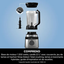 Load image into Gallery viewer, Ninja Detect Power Blender Pro &amp; Single Serve 2-in-1, 1200W Blender with 2L Container, 2 Individual Cups, Blender for Smoothies and Iced Drinks, Vegetable Chopping, Black, TB301EU