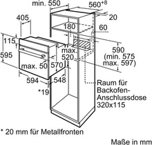 Load image into Gallery viewer, Bosch HBF133BR0 Série 2 - Four encastrable - 60 x 60 cm - Accessoire de nettoyage EcoClean Direct - Cuisson Air chaud 3D sur 3 niveaux en même temps - Écran LED - Chauffage rapide - Sécurité enfant