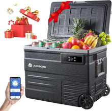 Load image into Gallery viewer, AAOBOSI 45L Glacière à Compresseur, Glaciere Électrique -20℃ à 20℃, Frigo Camion APP&amp;Bouton Contrôle, 12/24V DC et 100-240V AC Glaciere Camping Pour Voiture, Camion, Bateau et Prise De Courant