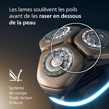 Load image into Gallery viewer, Philips Rasoir i9000 Prestige Ultra, Rasoir électrique 100% étanche, Technologie Skin IQ Pro, Système Triple Lift &amp; Cut, Lames de précision NanoTech rotatives 360°, 5 modes de rasage, XP9401/38