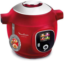 Load image into Gallery viewer, Moulinex Cookéo Smart Multicooker with 180 Pre-Programmed Recipes for up to 6 People 6 Modes of Quick and Easy Step-by-Step Cooking 1600 W Red, 6 L
