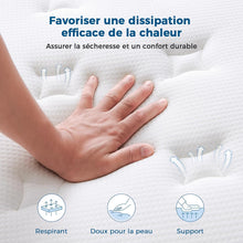 Load image into Gallery viewer, Inofia Ace Hybrid Firm Mattress 140 x 200 cm H4 Firm Mattress with Breathable Memory Foam and Independent Bagged Springs, 7 Ergonomic Zones, Extra Comfort for Adults and Children
