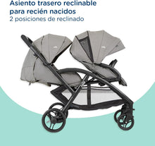 Load image into Gallery viewer, Joie - Evalite™ Duo - Poussette Double - Siège Arrière Inclinable À Plat - Pliage Facile &amp; Compact - Compatible Sièges Auto - Suspension 4 Roues - Harnais 5 Points SoftTouch - Dès la naissance