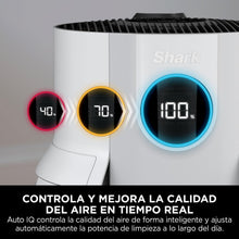 Load image into Gallery viewer, Shark NeverChange jusqu'à 5 ans Purificateur d'air MAX intérieur, Couvre 130m², Filtre HEPA 5 ans, Capture 99,97% allergènes, Mode automatique, Silencieux, LED, Blanc HP300EU
