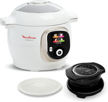 Load image into Gallery viewer, Moulinex, Cookeo Multicuiseur intelligent 6L, 150 recettes intégrées, Cuisson sans surveillance, Ecran intuitif, Guide de cuisson, Application MyMoulinex, 1600W, Blanc, 15 ans réparabilité