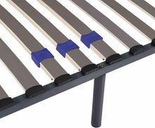 Load image into Gallery viewer, SAMPUR - Essential bed base 140 x 200 cm | Durable and comfortable | Feet included | Adjustable slats | Epoxy lacquered metal frame | Quick and easy assembly