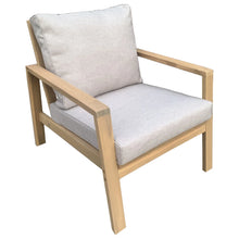 Load image into Gallery viewer, Salon de jardin en acacia 4 places GILI - coussins sable Happy Garden
