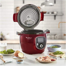 Load image into Gallery viewer, Moulinex Cookéo Smart Multicooker with 180 Pre-Programmed Recipes for up to 6 People 6 Modes of Quick and Easy Step-by-Step Cooking 1600 W Red, 6 L