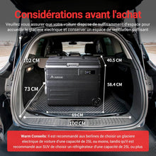 Load image into Gallery viewer, AAOBOSI 45L Glacière à Compresseur, Glaciere Électrique -20℃ à 20℃, Frigo Camion APP&amp;Bouton Contrôle, 12/24V DC et 100-240V AC Glaciere Camping Pour Voiture, Camion, Bateau et Prise De Courant