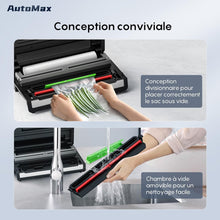 Load image into Gallery viewer, FRESKO Automatic Vacuum Sealer Machine, 140 Watts, Hands-Free Vacuum Machine, Dry/Wet Detection, 2 Roll Bag, Built-in Cutter and Bag Storage (AutoMax V8)