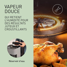 Load image into Gallery viewer, Panasonic NF-CC500SXE AirFryer Friteuse sans huile avec Hublot, 5L, 80-200°C, Minuterie Numérique et Écran LCD, Vapeur Douce, 11 Préréglages, Nettoyage Facile, Gris Mat