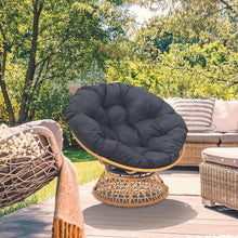 Load image into Gallery viewer, HOME DECO FACTORY, Fauteuil Pivotant Extérieur, Chaise Relax Ronde, 1 Place Pivotant à 360°, Coussin Épais Grand Confort Inclus, Mobilier de Jardin pour Amenagement Balcon Terrasse Salon de Jardin