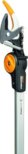 Load image into Gallery viewer, Fiskars Coupe-Branches Multifonctions Télescopique, pour Bois vert et Rameaux, Revêtement antiadhésif, Lame en acier/manche en aluminium, longueur 2,4 - 4 m, noir/orange, UPX86, 1023624
